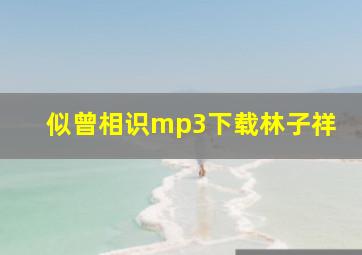 似曾相识mp3下载林子祥