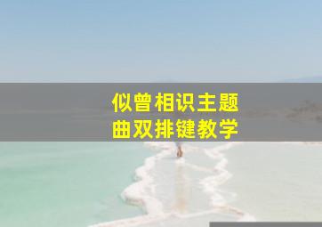 似曾相识主题曲双排键教学