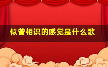 似曾相识的感觉是什么歌