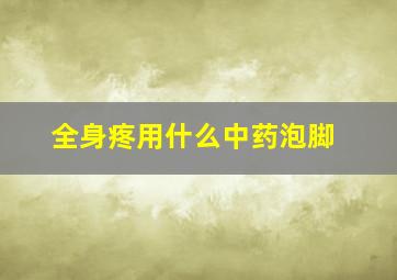 全身疼用什么中药泡脚