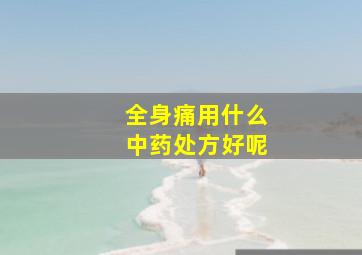 全身痛用什么中药处方好呢