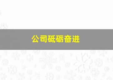 公司砥砺奋进