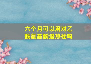 六个月可以用对乙酰氨基酚退热栓吗