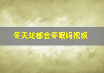 冬天蛇都会冬眠吗视频