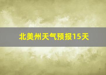 北美州天气预报15天