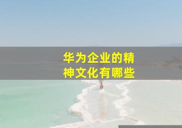 华为企业的精神文化有哪些