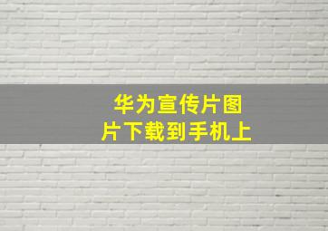 华为宣传片图片下载到手机上