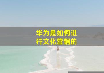 华为是如何进行文化营销的