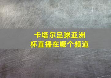 卡塔尔足球亚洲杯直播在哪个频道