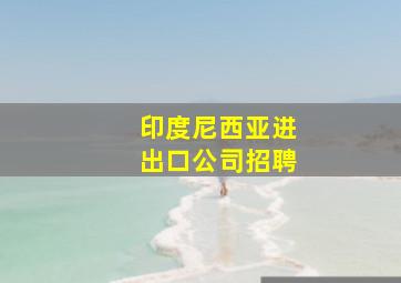 印度尼西亚进出口公司招聘