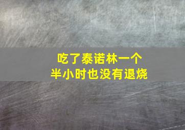 吃了泰诺林一个半小时也没有退烧