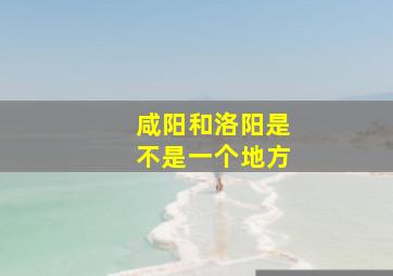 咸阳和洛阳是不是一个地方