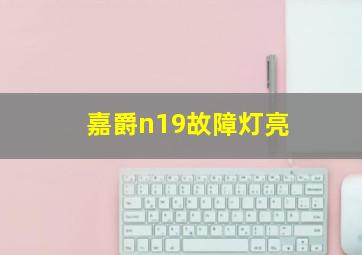 嘉爵n19故障灯亮