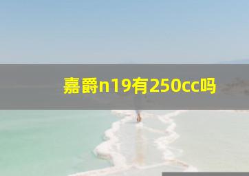 嘉爵n19有250cc吗