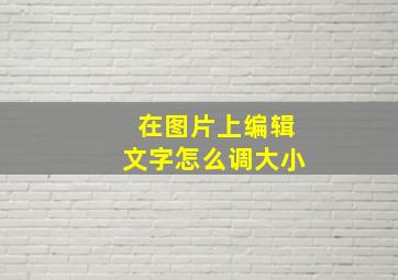 在图片上编辑文字怎么调大小