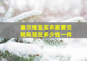 塞尔维亚买衣服要交税吗现在多少钱一件