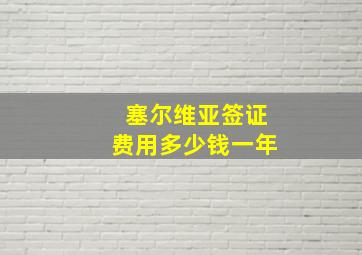 塞尔维亚签证费用多少钱一年