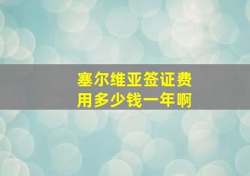 塞尔维亚签证费用多少钱一年啊