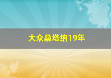 大众桑塔纳19年