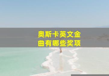 奥斯卡英文金曲有哪些奖项