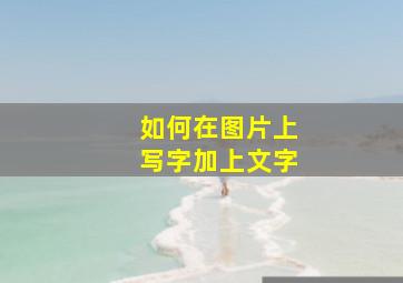 如何在图片上写字加上文字