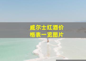 威尔士红酒价格表一览图片