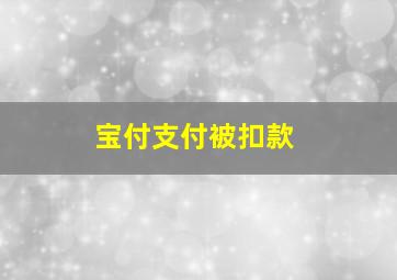 宝付支付被扣款