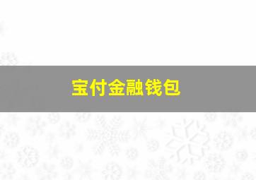 宝付金融钱包