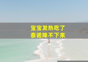 宝宝发热吃了泰诺降不下来