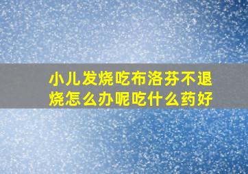 小儿发烧吃布洛芬不退烧怎么办呢吃什么药好