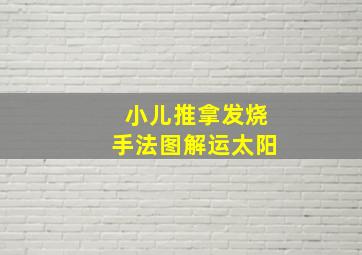 小儿推拿发烧手法图解运太阳