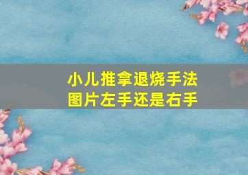 小儿推拿退烧手法图片左手还是右手