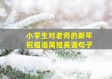 小学生对老师的新年祝福语简短英语句子