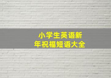 小学生英语新年祝福短语大全