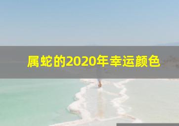 属蛇的2020年幸运颜色