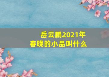 岳云鹏2021年春晚的小品叫什么