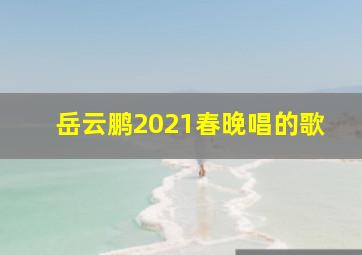 岳云鹏2021春晚唱的歌