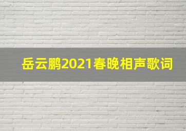 岳云鹏2021春晚相声歌词