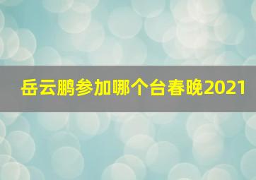 岳云鹏参加哪个台春晚2021