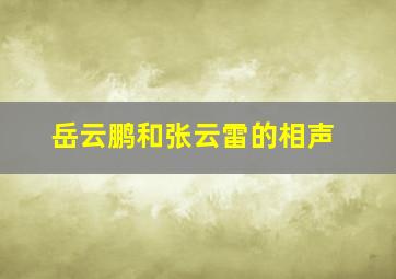 岳云鹏和张云雷的相声