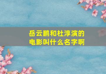 岳云鹏和杜淳演的电影叫什么名字啊