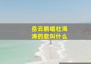 岳云鹏唱杜海涛的歌叫什么