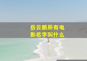 岳云鹏所有电影名字叫什么