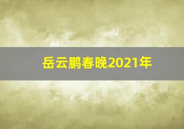 岳云鹏春晚2021年