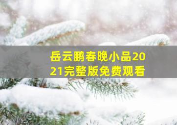 岳云鹏春晚小品2021完整版免费观看