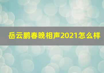 岳云鹏春晚相声2021怎么样