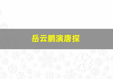 岳云鹏演唐探