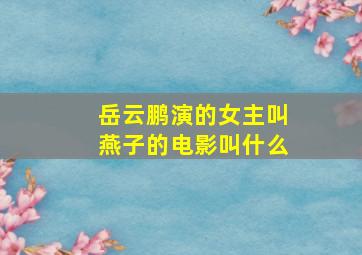 岳云鹏演的女主叫燕子的电影叫什么