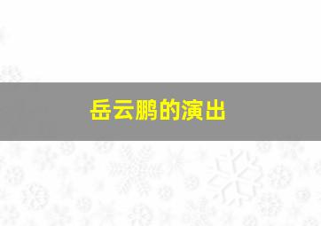 岳云鹏的演出