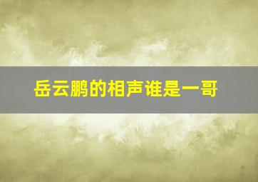 岳云鹏的相声谁是一哥